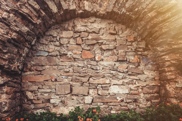 Uralte Steinmauer — Stockfoto