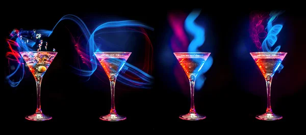 Moderne cocktails in glazen — Stockfoto