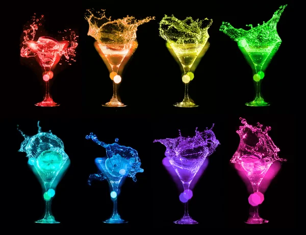 Colorful cocktails in glasses — Stock Photo, Image