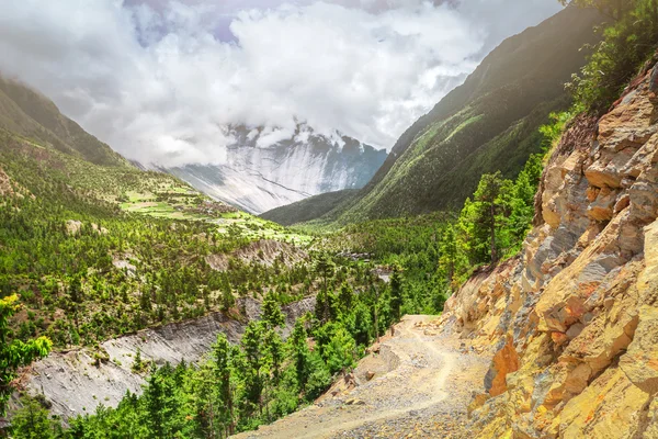 Bulutlu gün dağlarda — Stok fotoğraf