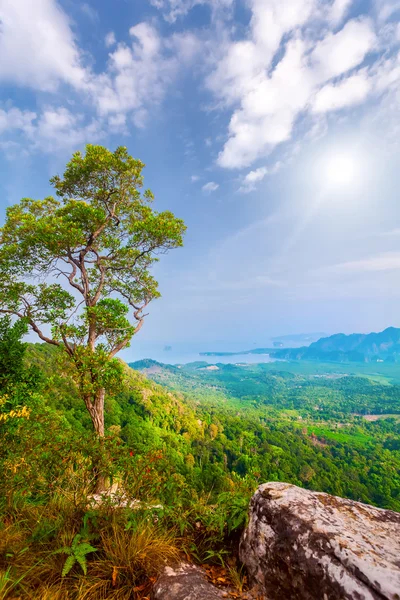 Pegunungan dan sinar matahari di Thailand — Stok Foto