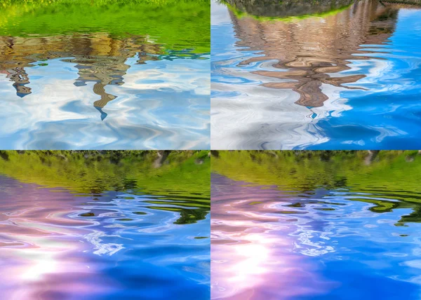 Landschappen weerspiegeld in water — Stockfoto
