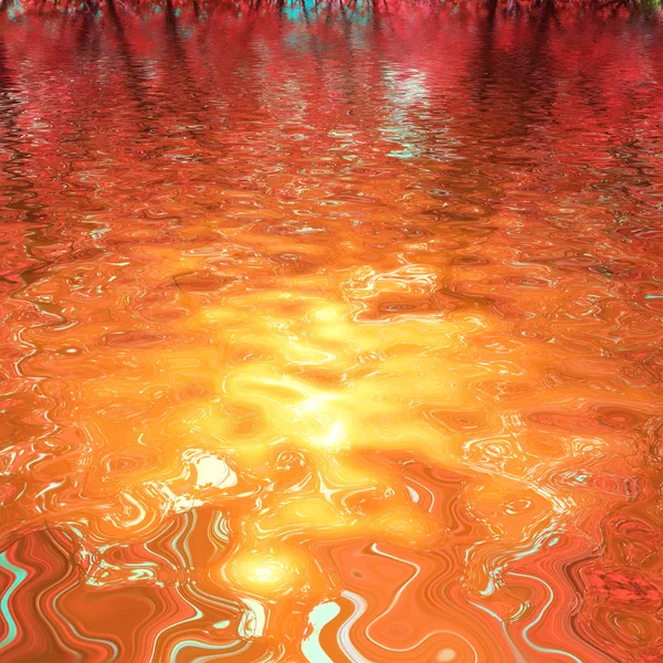 Dramatische hemel weerspiegeld in water — Stockfoto