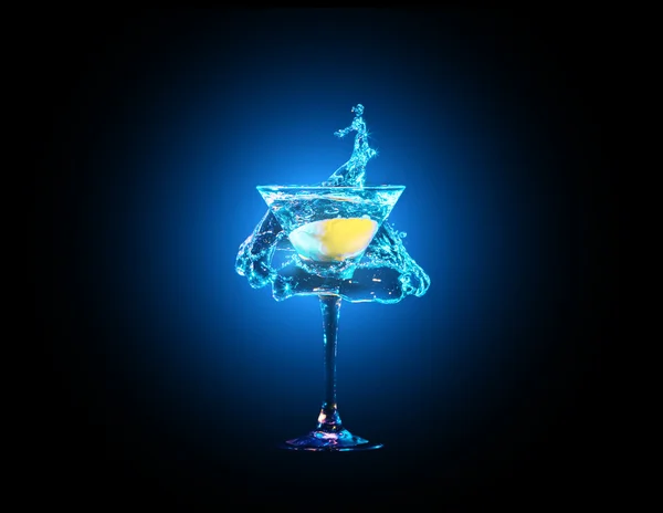Cocktail colorido em vidro — Fotografia de Stock