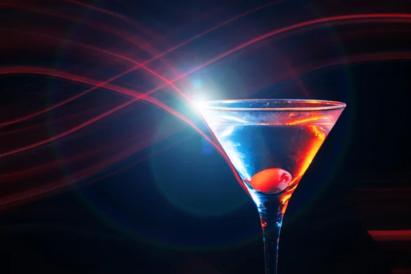 Colourful cocktail with flares — Stock Photo, Image