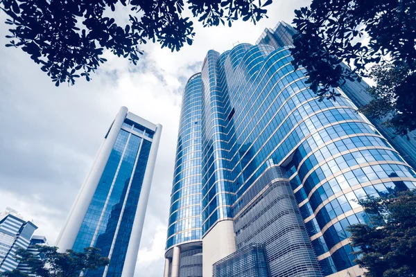 Modern mavi cam binalar — Stok fotoğraf
