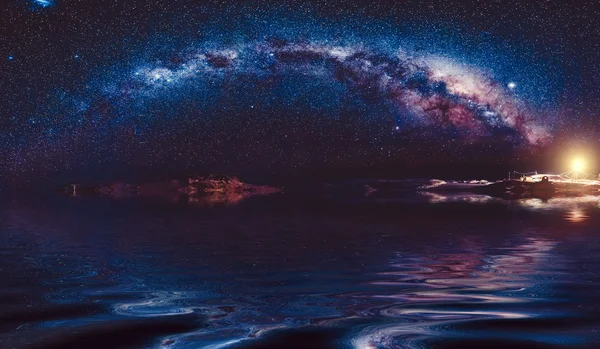 夜空中的银河 — 图库照片