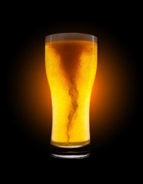 Gouden bier glas — Stockfoto