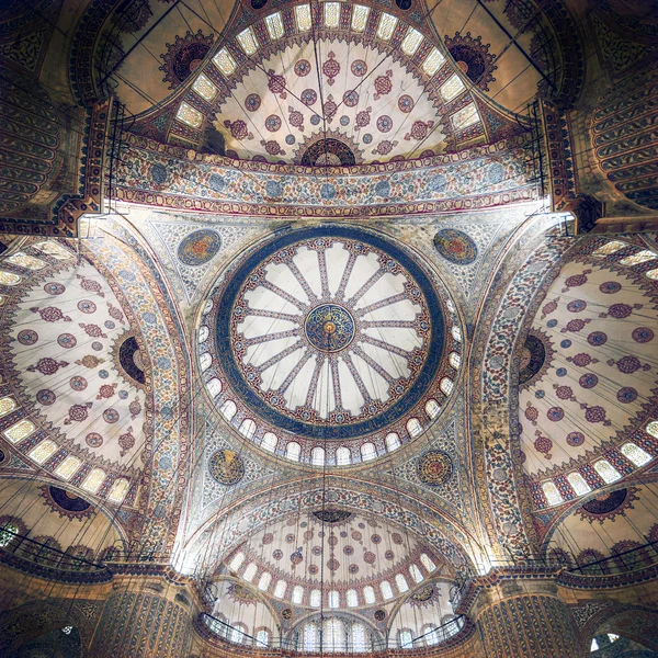 Blue Mosque intricate ceiling — Stock Photo, Image