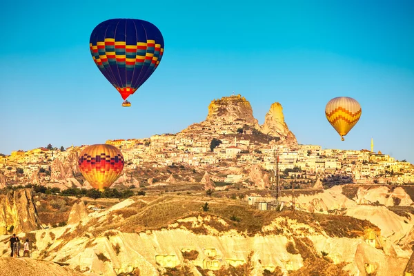 Hot air balloons over Cappadocia — Stock Photo, Image