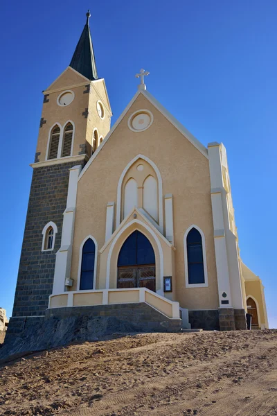 Evangelical Lutheran Church in Luderitz — Stock Photo, Image