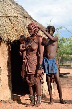 Himba kadınları çocuk, Namibya 