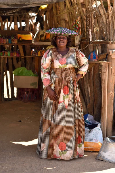 Herero kobieta, Namibia — Zdjęcie stockowe