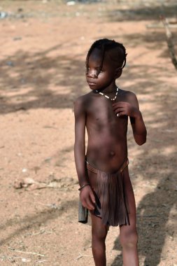 Himba kız portre, Namibya 