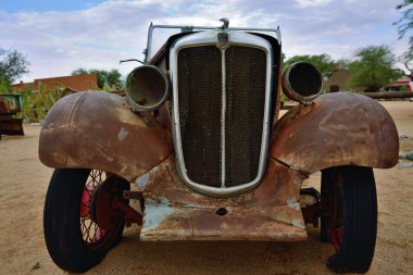 Abandoned old Morris Eight car