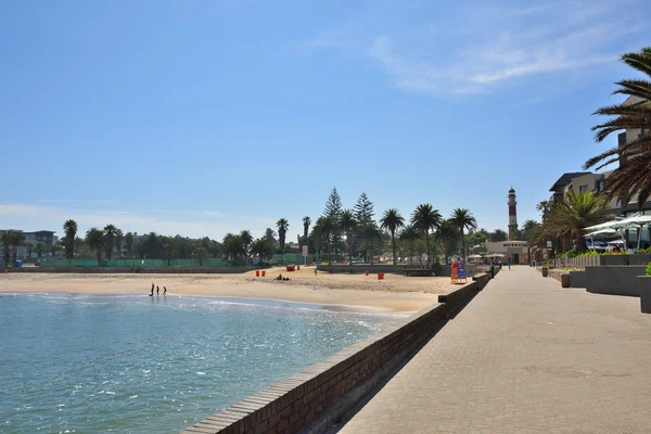 Plajă publică în Swakopmund, Namibia — Fotografie, imagine de stoc