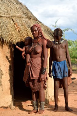 Himba kadınları çocuk, Namibya 