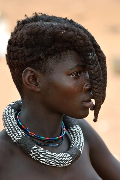 Himba mädchen Portrait, Namibia — Stockfoto