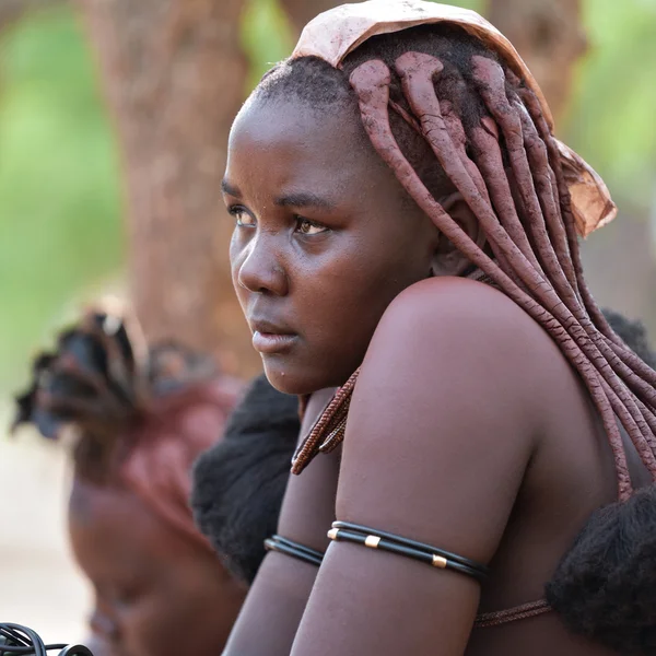 Retrato de mujer Himba, Namibia —  Fotos de Stock