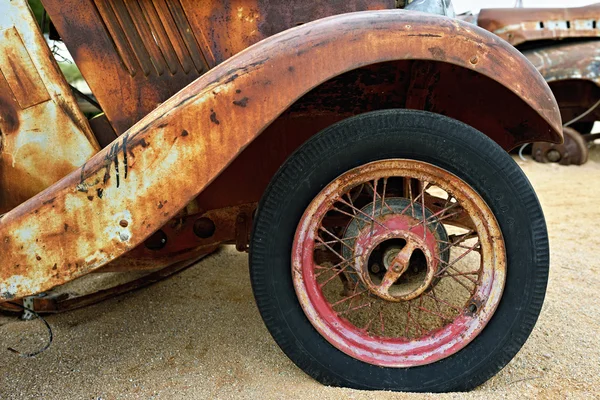 Detail van een oude Morris acht auto — Stockfoto