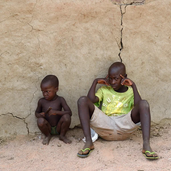 Meninos Himba, Namíbia — Fotografia de Stock