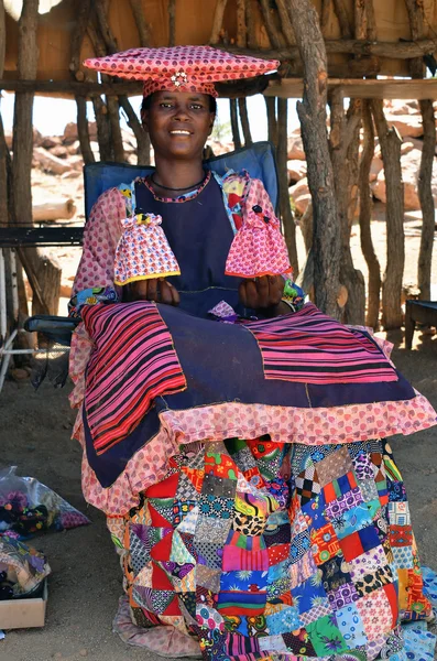 Herero vrouw, Namibië — Stockfoto