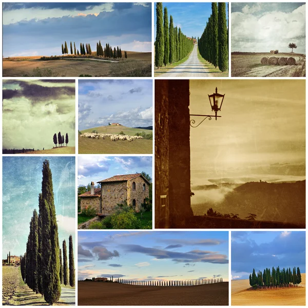 Colagem rural da Toscana — Fotografia de Stock