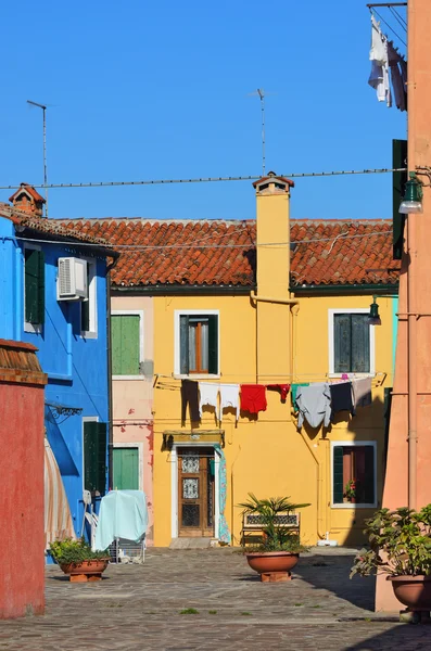 Burano eiland, Vinice, Italië — Stockfoto