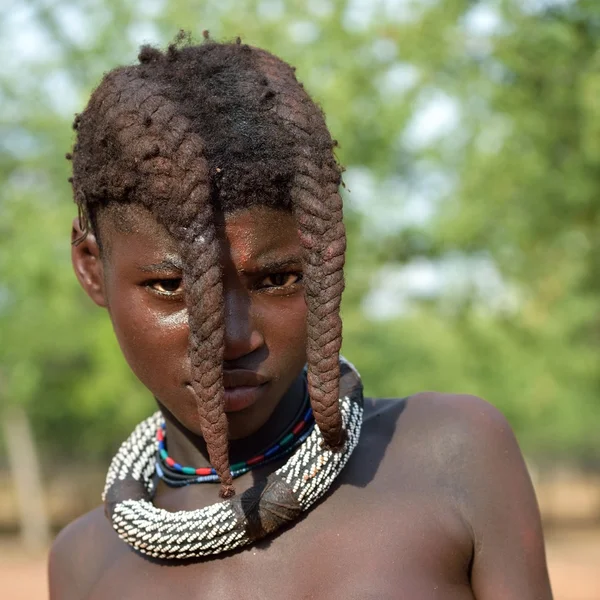 Himbák lány portré, Namíbia — Stock Fotó