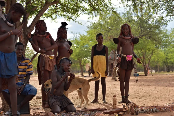 Vesnice Himba, Namibie — Stock fotografie