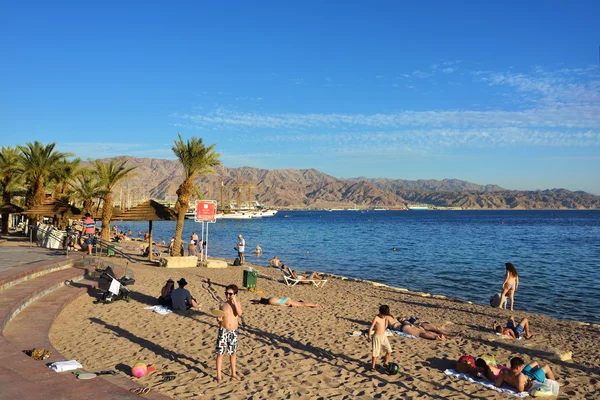 Red sea and beach near Eilat, Israel — Stock Photo, Image