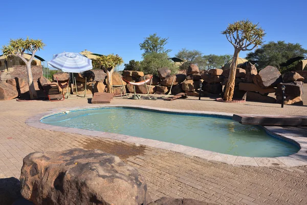 Piscina em lodge, Namíbia — Fotografia de Stock