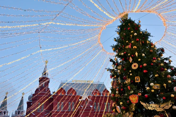 러시아 모스크바의 크리스마스 트리 — 스톡 사진