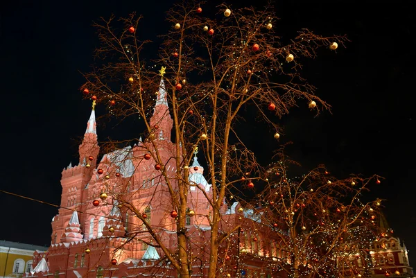 Moscovo inverno decoração de Natal — Fotografia de Stock