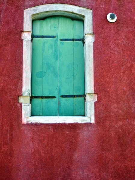 Burano fönster — Stockfoto