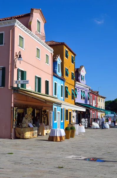Burano ostrov, Benátky — Stock fotografie