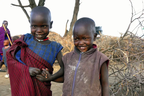 Masai bambini — Foto Stock