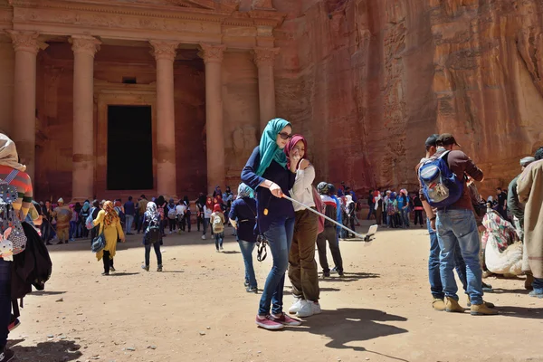 Selfie in Petra — Stock Photo, Image