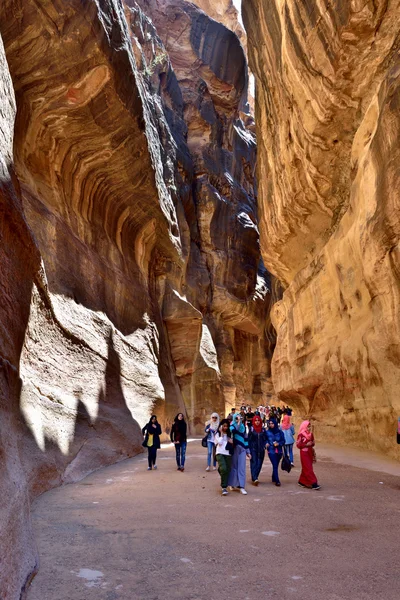 Siq kløft i Petra - Stock-foto