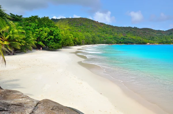 Seychelské ostrovy, Praslin, Anse Lazio — Stock fotografie