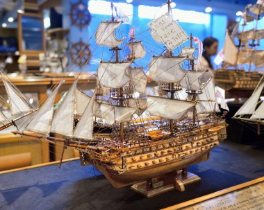 Eski ünlü gemi ahşap kopyası