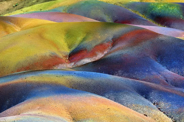 Hét színes föld. Chamarel. Mauritius — Stock Fotó