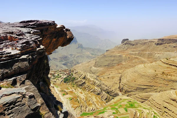 Yemen paesaggio, Altopiano Bokur — Foto Stock