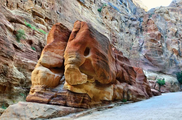 Cañón Siq, Petra, Jordania — Foto de Stock