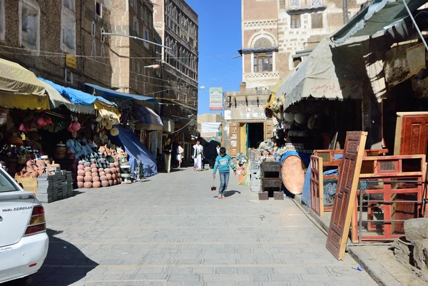 Yemen, la vecchia città di Sanaa — Foto Stock