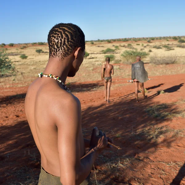 Lovci Bushman, Namibie — Stock fotografie