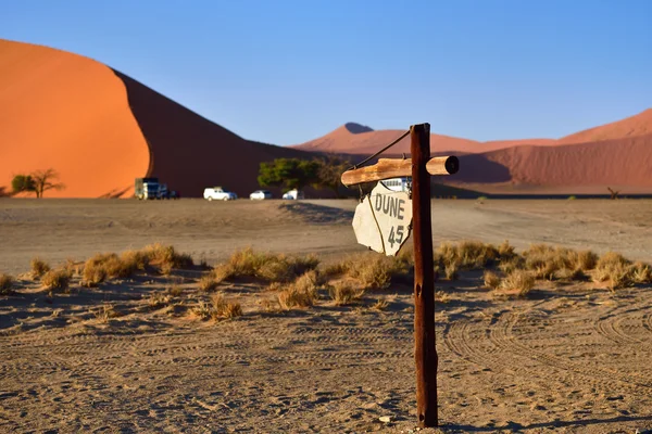 Dune 45 sign, Namibia — Stock Photo, Image