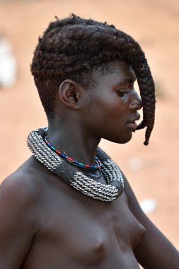 Himba kız portre, Namibya 