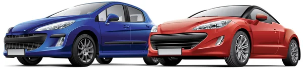 Two French automobiles — Stock Photo, Image