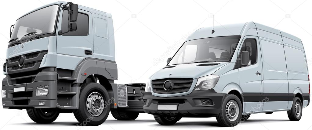 Two commercial vehicle